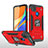 Custodia Silicone e Plastica Opaca Cover con Magnetico Anello Supporto MQ1 per Xiaomi POCO C31