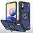 Custodia Silicone e Plastica Opaca Cover con Magnetico Anello Supporto MQ1 per Xiaomi POCO M3 Pro 5G