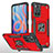 Custodia Silicone e Plastica Opaca Cover con Magnetico Anello Supporto MQ1 per Xiaomi Poco M4 Pro 5G