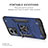 Custodia Silicone e Plastica Opaca Cover con Magnetico Anello Supporto MQ1 per Xiaomi Redmi 10 5G