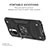 Custodia Silicone e Plastica Opaca Cover con Magnetico Anello Supporto MQ1 per Xiaomi Redmi Note 10S 4G