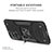 Custodia Silicone e Plastica Opaca Cover con Magnetico Anello Supporto MQ1 per Xiaomi Redmi Note 11 4G (2021)
