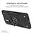 Custodia Silicone e Plastica Opaca Cover con Magnetico Anello Supporto MQ1 per Xiaomi Redmi Note 11 SE 5G