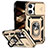Custodia Silicone e Plastica Opaca Cover con Magnetico Anello Supporto MQ2 per Apple iPhone 13 Pro Max