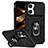 Custodia Silicone e Plastica Opaca Cover con Magnetico Anello Supporto MQ2 per Apple iPhone 13 Pro Max