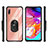 Custodia Silicone e Plastica Opaca Cover con Magnetico Anello Supporto MQ2 per Samsung Galaxy A70S