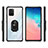 Custodia Silicone e Plastica Opaca Cover con Magnetico Anello Supporto MQ2 per Samsung Galaxy S10 Lite