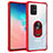 Custodia Silicone e Plastica Opaca Cover con Magnetico Anello Supporto MQ2 per Samsung Galaxy S10 Lite Rosso