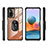 Custodia Silicone e Plastica Opaca Cover con Magnetico Anello Supporto MQ2 per Xiaomi Redmi Note 10 Pro 4G