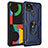 Custodia Silicone e Plastica Opaca Cover con Magnetico Anello Supporto MQ3 per Google Pixel 4a 5G