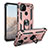 Custodia Silicone e Plastica Opaca Cover con Magnetico Anello Supporto MQ3 per Google Pixel 5a 5G