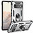 Custodia Silicone e Plastica Opaca Cover con Magnetico Anello Supporto MQ3 per Google Pixel 6 Pro 5G