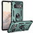 Custodia Silicone e Plastica Opaca Cover con Magnetico Anello Supporto MQ3 per Google Pixel 6 Pro 5G Verde