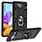 Custodia Silicone e Plastica Opaca Cover con Magnetico Anello Supporto MQ3 per Google Pixel 6a 5G Nero