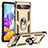 Custodia Silicone e Plastica Opaca Cover con Magnetico Anello Supporto MQ3 per Google Pixel 6a 5G Oro