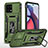 Custodia Silicone e Plastica Opaca Cover con Magnetico Anello Supporto MQ3 per Motorola Moto G Stylus (2023) 5G Verde