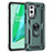 Custodia Silicone e Plastica Opaca Cover con Magnetico Anello Supporto MQ3 per OnePlus 9 Pro 5G