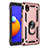 Custodia Silicone e Plastica Opaca Cover con Magnetico Anello Supporto MQ3 per Samsung Galaxy A01 Core