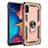 Custodia Silicone e Plastica Opaca Cover con Magnetico Anello Supporto MQ3 per Samsung Galaxy A10e