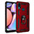 Custodia Silicone e Plastica Opaca Cover con Magnetico Anello Supporto MQ3 per Samsung Galaxy A10s Rosso