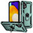 Custodia Silicone e Plastica Opaca Cover con Magnetico Anello Supporto MQ3 per Samsung Galaxy A13 4G