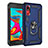 Custodia Silicone e Plastica Opaca Cover con Magnetico Anello Supporto MQ3 per Samsung Galaxy A2 Core A260F A260G Blu