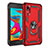 Custodia Silicone e Plastica Opaca Cover con Magnetico Anello Supporto MQ3 per Samsung Galaxy A2 Core A260F A260G Rosso