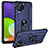 Custodia Silicone e Plastica Opaca Cover con Magnetico Anello Supporto MQ3 per Samsung Galaxy A22 4G