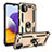 Custodia Silicone e Plastica Opaca Cover con Magnetico Anello Supporto MQ3 per Samsung Galaxy A22s 5G