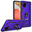 Custodia Silicone e Plastica Opaca Cover con Magnetico Anello Supporto MQ3 per Samsung Galaxy A42 5G Viola