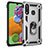 Custodia Silicone e Plastica Opaca Cover con Magnetico Anello Supporto MQ3 per Samsung Galaxy A70E