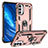 Custodia Silicone e Plastica Opaca Cover con Magnetico Anello Supporto MQ3 per Samsung Galaxy M23 5G