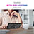Custodia Silicone e Plastica Opaca Cover con Magnetico Anello Supporto MQ3 per Samsung Galaxy M30