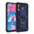 Custodia Silicone e Plastica Opaca Cover con Magnetico Anello Supporto MQ3 per Samsung Galaxy M30 Blu