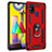 Custodia Silicone e Plastica Opaca Cover con Magnetico Anello Supporto MQ3 per Samsung Galaxy M31 Prime Edition