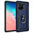 Custodia Silicone e Plastica Opaca Cover con Magnetico Anello Supporto MQ3 per Samsung Galaxy S10 Lite