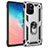 Custodia Silicone e Plastica Opaca Cover con Magnetico Anello Supporto MQ3 per Samsung Galaxy S10 Lite