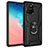 Custodia Silicone e Plastica Opaca Cover con Magnetico Anello Supporto MQ3 per Samsung Galaxy S10 Lite Nero