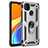 Custodia Silicone e Plastica Opaca Cover con Magnetico Anello Supporto MQ3 per Xiaomi POCO C3