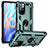 Custodia Silicone e Plastica Opaca Cover con Magnetico Anello Supporto MQ3 per Xiaomi Poco M4 Pro 5G