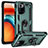 Custodia Silicone e Plastica Opaca Cover con Magnetico Anello Supporto MQ3 per Xiaomi Poco X3 GT 5G