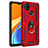 Custodia Silicone e Plastica Opaca Cover con Magnetico Anello Supporto MQ3 per Xiaomi Redmi 10A 4G