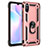 Custodia Silicone e Plastica Opaca Cover con Magnetico Anello Supporto MQ3 per Xiaomi Redmi 9i