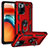 Custodia Silicone e Plastica Opaca Cover con Magnetico Anello Supporto MQ3 per Xiaomi Redmi Note 10 Pro 5G Rosso