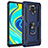 Custodia Silicone e Plastica Opaca Cover con Magnetico Anello Supporto MQ3 per Xiaomi Redmi Note 9 Pro Max