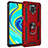 Custodia Silicone e Plastica Opaca Cover con Magnetico Anello Supporto MQ3 per Xiaomi Redmi Note 9 Pro Max