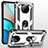 Custodia Silicone e Plastica Opaca Cover con Magnetico Anello Supporto MQ3 per Xiaomi Redmi Note 9T 5G