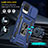 Custodia Silicone e Plastica Opaca Cover con Magnetico Anello Supporto MQ4 per Samsung Galaxy F12