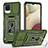 Custodia Silicone e Plastica Opaca Cover con Magnetico Anello Supporto MQ4 per Samsung Galaxy M12