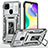 Custodia Silicone e Plastica Opaca Cover con Magnetico Anello Supporto MQ4 per Xiaomi POCO C3